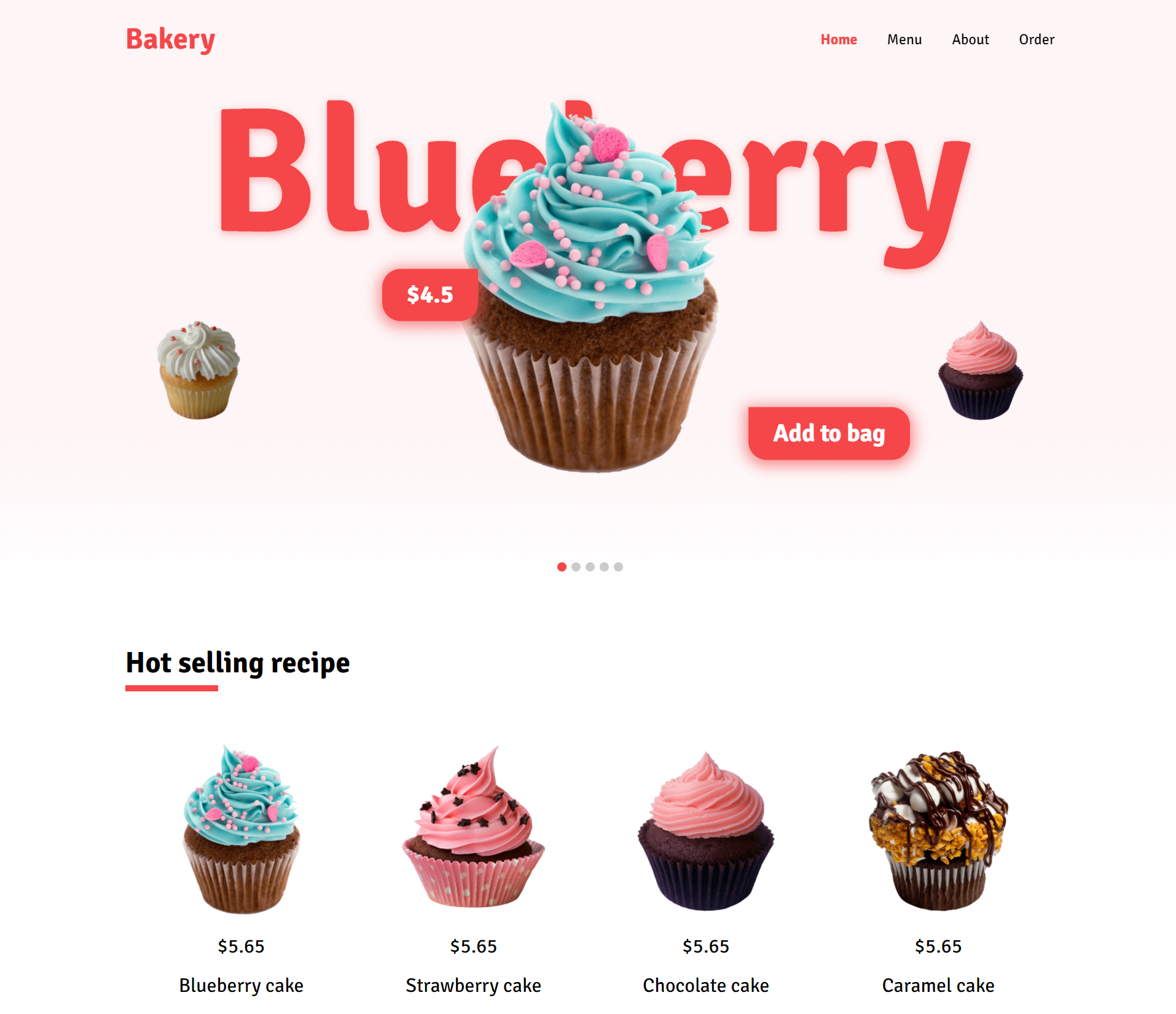 bakery shop website development