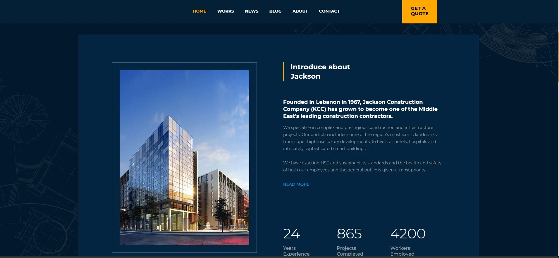 jackson construction website design and development