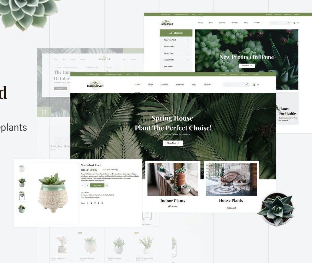plant ecommerce website design and development